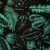 Black With Green Fern Pattern Sexy Pants With Side Slits