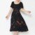 Black With Gold Tie Dye Back Dress