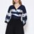 Blue & White Striped Tie Dye